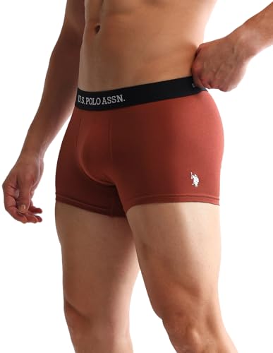 Image of U.S. Polo ASSN. Mens OET13 Anti Microbial Solid Underwear Trunks - Pack of 3