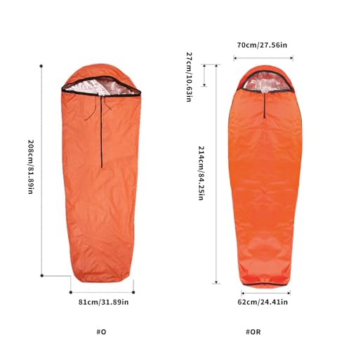 Bolsa de dormir para emergencias con textura de tela de nylon, diseño plegable aislante, portátil para camping y supervivencia miniatura 3