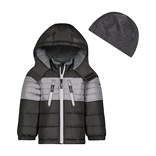 London Fog L222E27 Boys' Color Blocked Winter Puffer Jacket cover