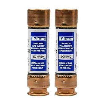 2 Pack Compatible Replacement for Cefco CRN-R-60 - Edison Time Delay Fuse - 60 Amp 250V - RK5 Dual Element