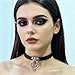 JOOKOCCI Gothic Choker Necklace Black Geometric Leather Collar Necklace Fashion Punk Jewelry for Women (Double Ring)