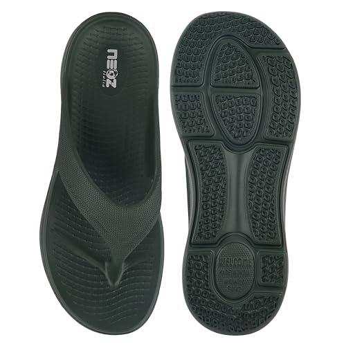 Image of NEOZ Extra Soft Men's Slippers with Cushion FootBed for Adult | Comfortable & Light Weight | Stylish & Anti-Skid | Waterproof & Regular Flip Flops for Gents /Boys