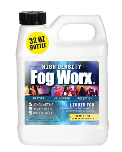 FogWorx Extreme High Density Fog Juice - Quart – 32 Fluid Ounces of Long...