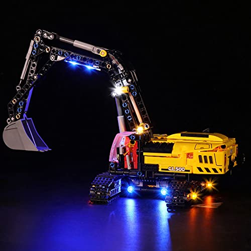 LIND Led Beleuchtungsset für Lego 42121 Technic Hydraulikbagger, Licht Set Kompatibel Mit Lego 42121 Bauset - Nicht… – Bild 7