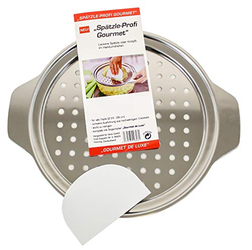 Pullach Hof Passoire à spätzle en Acier Inoxydable avec racloir, Manuel d'utilisation et 11 Belles Recettes Cover