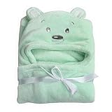 BRANDONN New Born Baby Wrapper, Blanket, Soft Towel for Baby Boys and Baby Girls, Size: Newborn, ?Fleece, Green dog