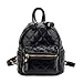 Produktbild VICTOEFashion Damen Retro-Rucksack, einfarbig, Mini-Rucksack für Mädchen, Schulrucksack, legerer und einfacher Reiserucksack, Schwarz (Schwarz) - VICTOE-6271