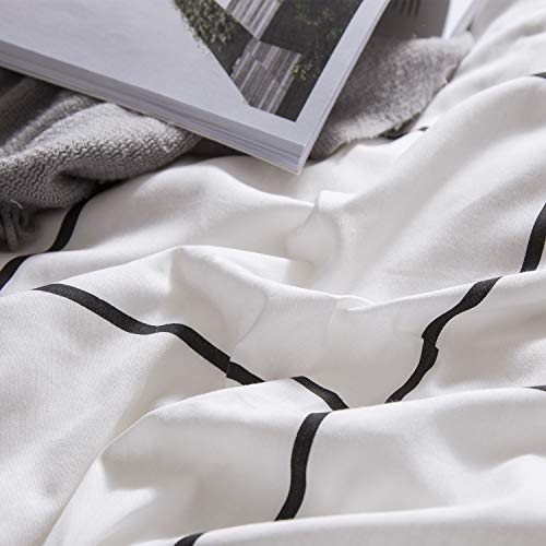 Luxlovery White Grid Comforter Set King Black White Bedding Comforter Sets Checkered Plaid Gingham Blanket Quilts Breathable Soft 3 Pieces Comforter Sets For King Bed #TOP5