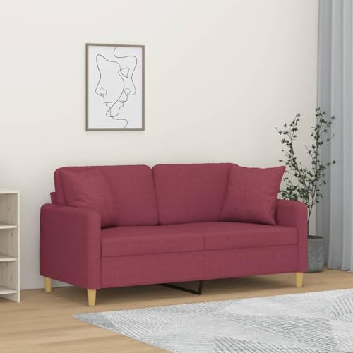 Sofá de 2 plazas de 140 cm en tela, la solución compacta y cómoda para salones pequeños 2