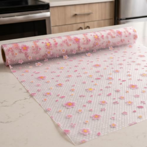 Image of [New Launch] Porslin Modern Pattern PEVA Drawer Shelf Liner (45cm x 5m) Non-Adhesive, Waterproof, Non-Slip Cabinet Mat - WashableFood-Safe Protective Roll for Kitchen, Cupboards, Fridge, Dresser