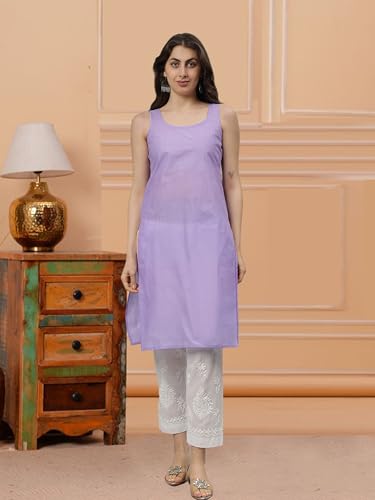 Image of Seva Chikan Hand Embroidered Lucknowi Chikankari Georgette Kurta with Inner Slip SCL4711
