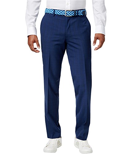 Bar III Mens Wool Dress Pants Slacks, Blue, 32W x 32L