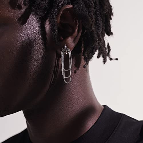Classic Chain Silver Drop Earrings #TOP4