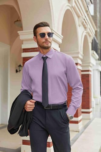 Image of COOFANDY Mens Stretch Dress Shirts Long Sleeve Button Down Shirt Regular Fit Formal Business Shirts