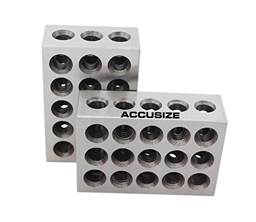 Accusize Industrial Tools Ultra Precision 1-2-3 Blocks Set With Screw In Plastic Box, Eg02-0408 #TOP3