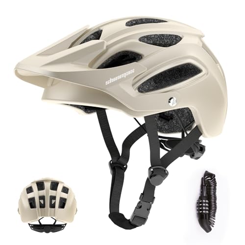 Shinmax Fahrradhelm für Herren Damen Fahrrad Helm mit Helmschloss Beweglich Visier Waschbarem Fliegennetz Ultraleichter Radhelm Erwachsene für MTB Alltägliche Sportliche Touren