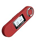 グリーンハウス MP3プレーヤー 小型軽量 乾電池対応 ワイドFM 8GB内蔵 GH-KANADBSEC8-RD レッド