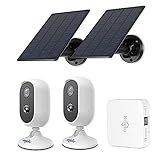 【Solar Powered,PIR Human Detection】Hiseeu 2K Wireless Security Cameras,Non-Stop Working...
