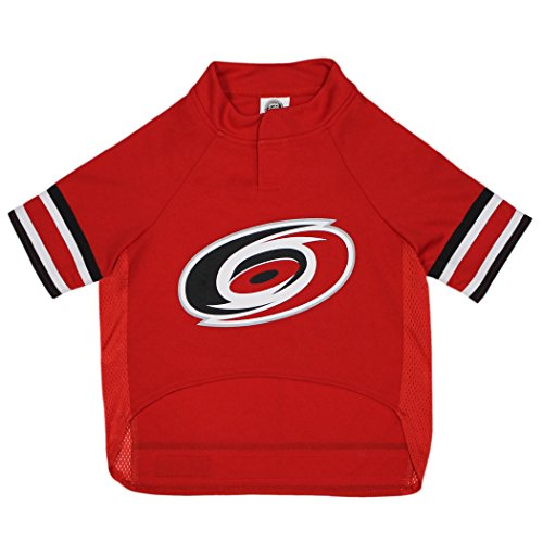 Image of NHL Carolina Hurricanes Jersey for Dogs & Cats, Small. - Let Your Pet Be A Real NHL Fan!