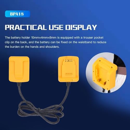 Adaptador de batería de 18 V, convertidor de potencia ABS compatible de 1,6 M 5