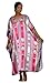 Up2date Fashion Womens Satin Caftan/Kaftan in Striped Fusion Print, One Size Plus Mumuu, Style Caf-105 Red