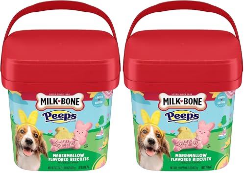 Image of Milk-Bone Peeps Artificially Marshmallow Flavored Dog Treats,22 Oz. Pail,(Pack of 2)