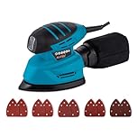 KATSU Tools Electric Detail Sander, 130W Palm Sander for Wood with Dust Collection and 10 PCs Sanding Pads, for Home Decoration DIY Furniture Finishing (Budget)