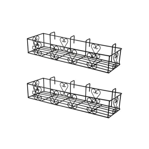 Niyara || Metal Planter Stand || Flower Pot Stand for Railing Planters || Plant Stand Indoor Hanging Pot|| (Rectangle Shape Set of 2) (B0D6LRKRGW) Amazon Price History, Amazon Price Tracker