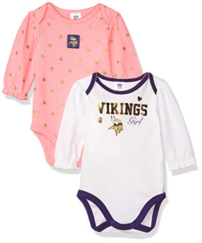 Image of Gerber Girls 2 Pack Long Sleeve Bodysuit