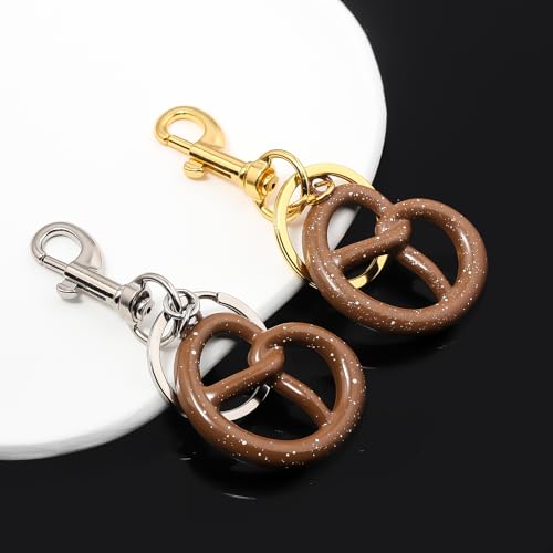 Image of Pretzel Bag Charm Keychain for Women - Key Chain,Cute Purse Handbag Accessories - Women's Trend Jewelry Gifts