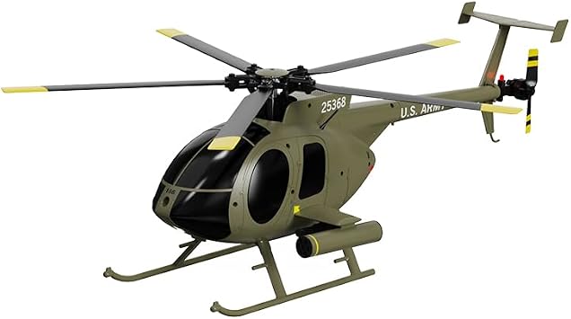 Helidirect Yu Xiang C189 MD500E 150-size 6-Axis Gyro Stabilized RTF 1/28 RC Helicopter 2.4GHz - Remote Control Helicopter Kit for Adults, Beginners Green
