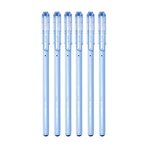 Pentel BK77AB Superb Antibacterial + Bolígrafo de bola 0,7 mm, azul, 6 uds Cover