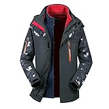 Bei FRAUIT können Sie Ihr ideelles Kostümbild erstellen,Herren Jacke Übergangsjacke Steppjacke Kimuk Herren Damen Übergangs Stepp Jacke mit Kapuze Regenanzug Langarm Schneeanzug Wasserdichte Winddicht Hooded Regenmantel Kapuzenjacke Suit Windbreaker Rainwear aus Polyester Regenjacke+Regenhose