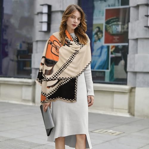 Scarfs for Women Pashmina Silky Shawl Wrap for Evening Dressing Blanket Open Front Poncho Cape4