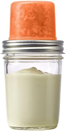 Jarware Paquete de aperitivos de boca regular, tapa de tarro de masón, naranja