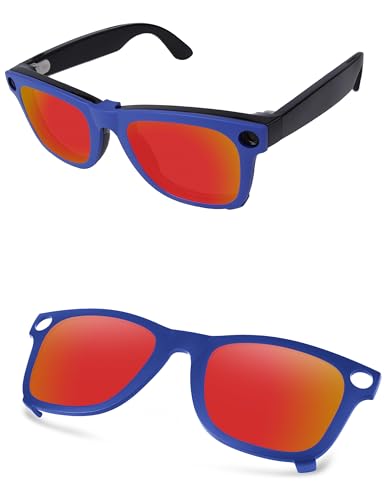 AOZAN �}�b�g�u���[�t���[�� �Ό��N���b�v�I���T���O���X Ray-Ban Meta Wayfarer RW4008 53mm �Ή� �j�����p - �G���N�g���b�N�N�����]��