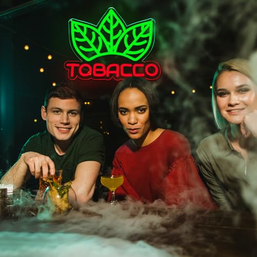 Image of Smoke Shop Neon Sign for Tobacco Store Advertisement,Man Cave Light,Home Bar or Garage Decor,Vibes Light for Pub,Smoking Lounge,5V USB Powered.