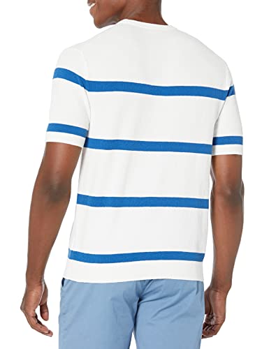 Club Monaco Men's Short Sleeve Micro Boucle Striped Sweater2