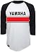 Factory Effex 'YAMAHA' Vintage Raglan Baseball Shirt (White/Black, Medium)