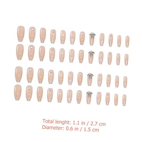 FRCOLOR 192 Pçs Chip De Nail Art Destacável Unhas Postiças Pontas Francesas Unhas Postiças Unhas Pos