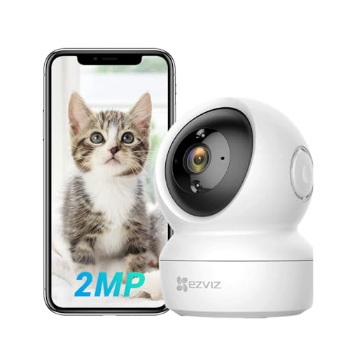 EZVIZ by Hikvision | 2MP Full HD Pan & Tilt Home Security Wi-Fi smart Camera | Motion Detection | Auto Tracking | Night Vision | 2 way Audio | Sleep Mode | Microsd Card Upto 256Gb | Alexa Enabled |H6C