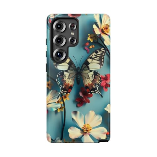 Coque Samsung S25 Ultra fleurs et papillons pour un style floral