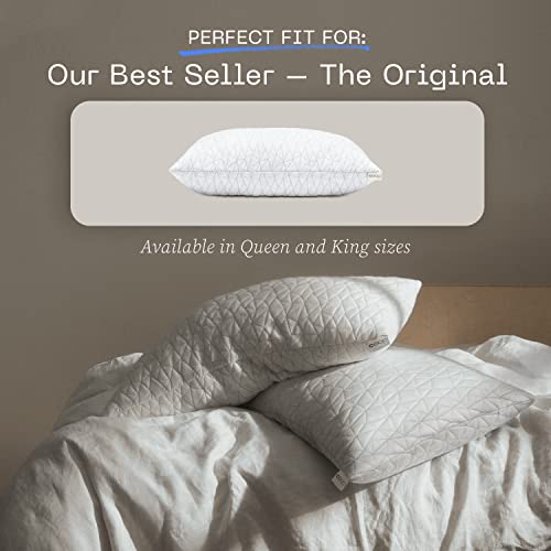 Coop Home Goods - Pillow Case For Memory Foam Pillows - Breathable Pillowcase With Zipper, Ultra Soft Fabric Pillow Covers From Viscose Rayon And Polyester Blend - White Pillow Cases Queen Size #TOP5