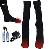 Calcetines Térmicos Para Hombres,Calcetines Térmicos Para Mujeres | Calcetines para batería eléctrica de 3,7 V - Calcetines recargables, lavables y elásticos con pilas para invierno, exteriores, Campi