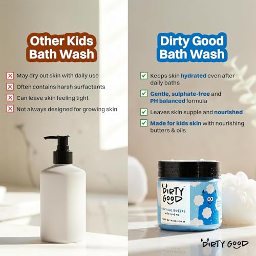 Image of Dirty Good Kids Body Wash 150g - Lemony Mousse | Lemon Bath Wash for Boys & Girls 3+ Years | Gentle & pH Balanced | Avocado Oil & Shea Butter | Sulphate, Paraben & Phthalates Free