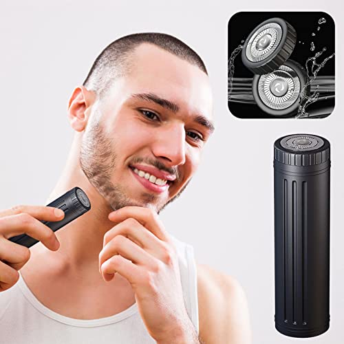 Portable Electric Shaver,Usb Rechargeable Floating Shaver, Wet And Dry,Charging 1 Hour 90 Minutes Shaving,Small Electric Shaver For Car, Travel Bag,Pocket,Briefcase (Black) #TOP20