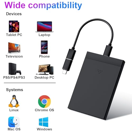 Caja externa para disco duro y SSD 2.5" USB Tipo-C/Tipo-A a SATA miniatura 4