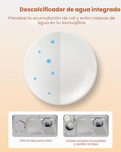 Miniatura 3 de Hava Lavavajillas Encimera 2025 - Mejorado Con Ablandador De Agua, Eficiencia Energética Óptima, 8 Programas De Lavado, Bloqueo Infantil Y Función De Inicio Diferido