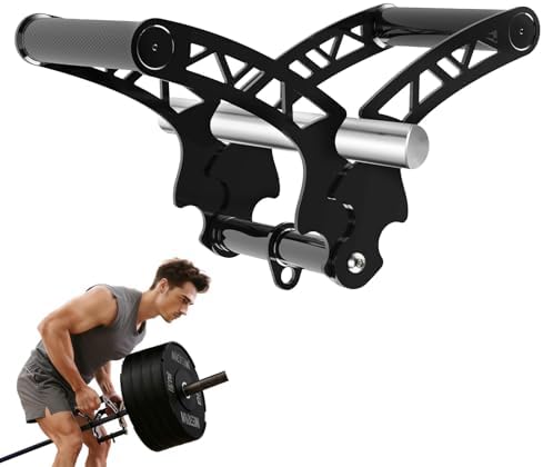 Fitarc Adjustable Width T Bar Row Handle,Landmine Attachment for Barbell,U Clips Gym Landmine Handle V Bar Attachment Exercise for Back,Arm,Shoulder