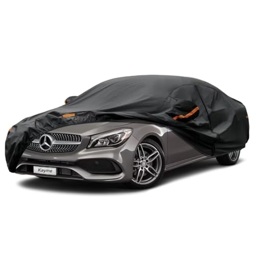 Kayme Sedan Car Cover Fit for Mercedes-Benz CLA/CLA-Class (2013-2025) Automobiles All Weather Waterproof, Outdoor Cover Sun Rain Protection, with Lock